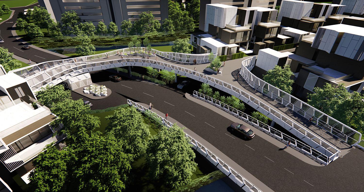 FOS wins a Pedestrian Bridge Design Competition in Hainan, China